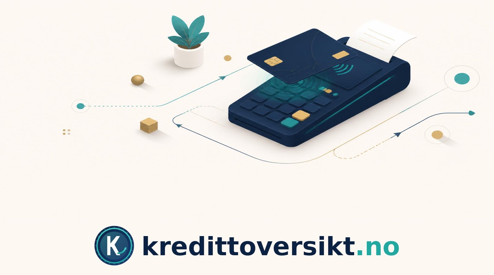 Kredittkort tappes mot betalingsterminal med kvittering