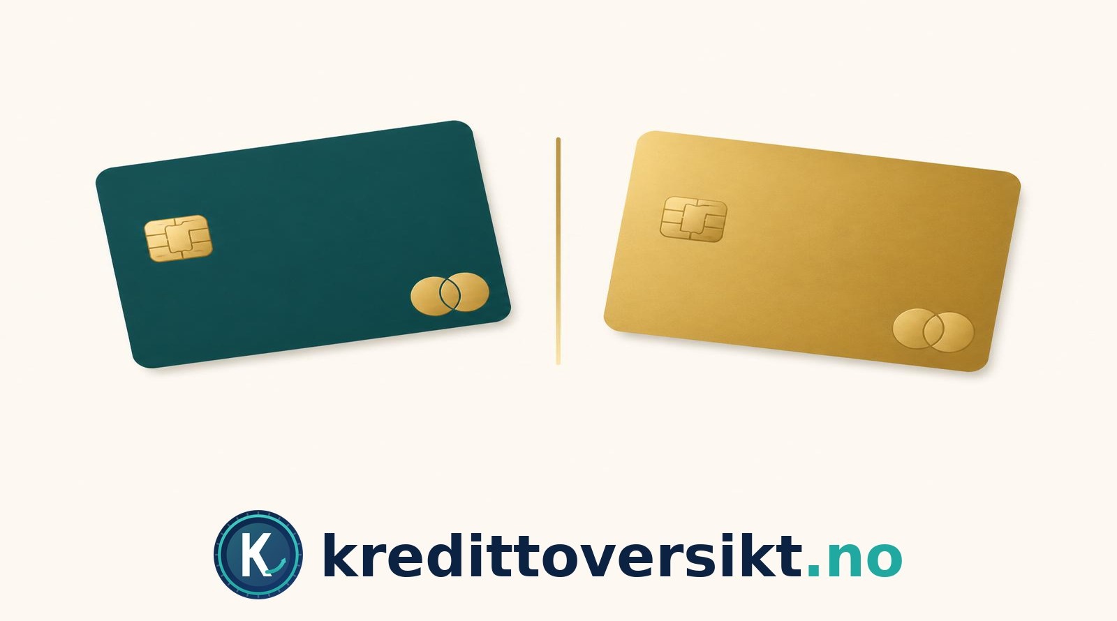 Illustrasjon: debetkort vs kredittkort